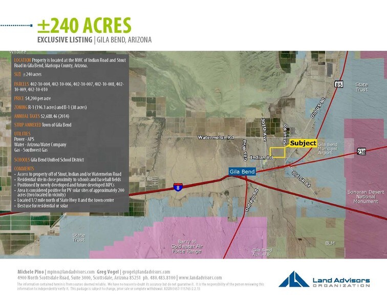NW Stout Rd & Indian Rd, Gila Bend, AZ 85337