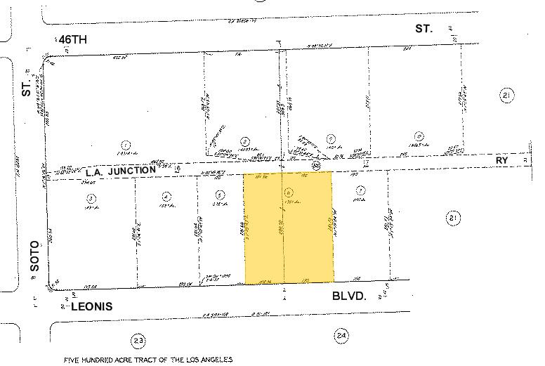 2909 Leonis Blvd, Vernon, CA for sale Plat Map- Image 1 of 1