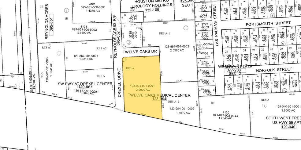 4140 Southwest Fwy, Houston, TX for lease - Plat Map - Image 3 of 6