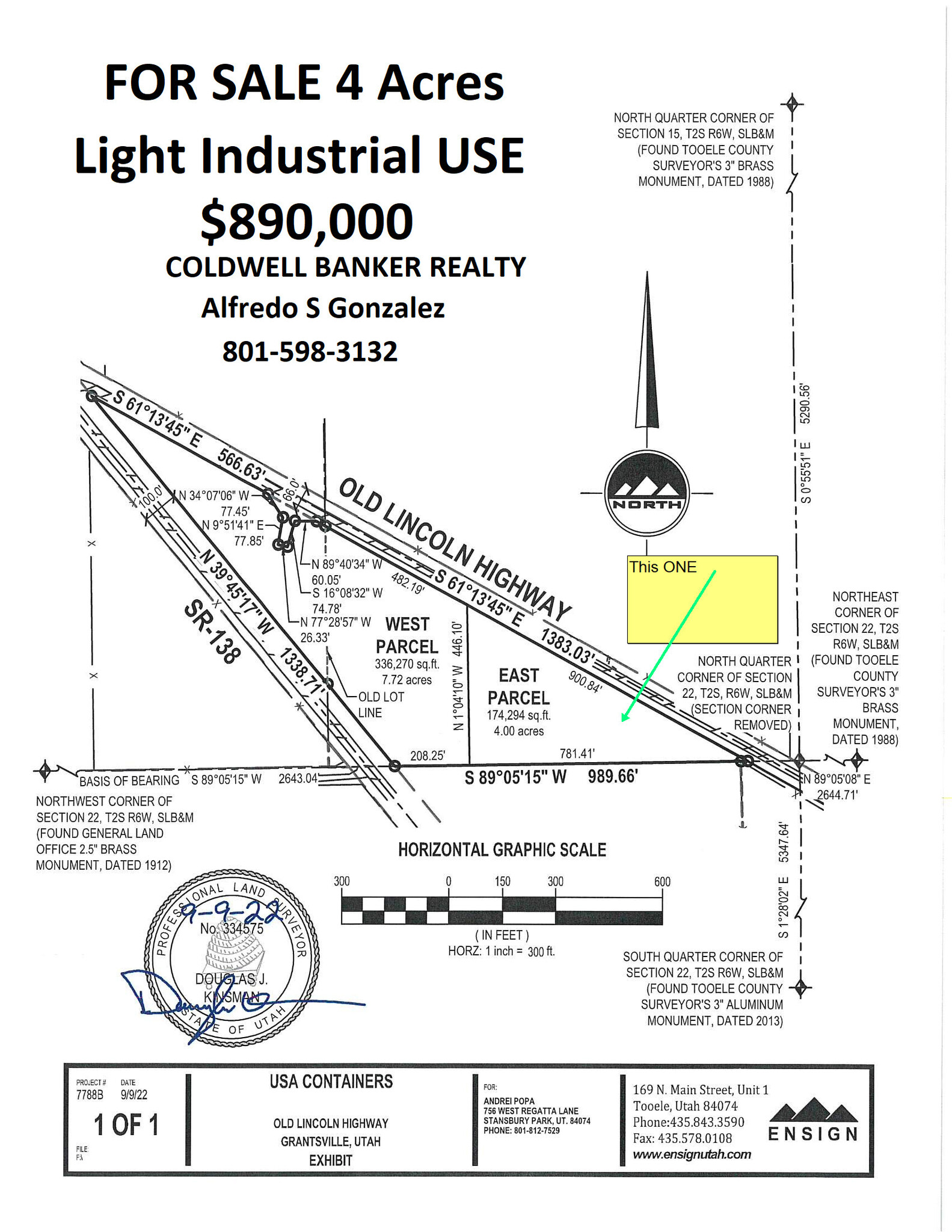 1345 Old Lincoln Hwy, Grantsville, UT for sale Plat Map- Image 1 of 21