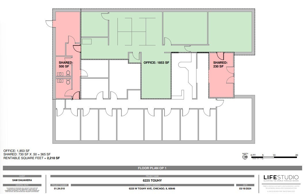 6225 W Touhy Ave, Chicago, IL for lease Floor Plan- Image 1 of 1