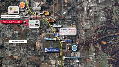 4501 South Pinnacle Hills Parkway, Rogers, AR - AERIAL  map view