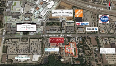 260 Miron Dr, Southlake, TX - AERIAL  map view