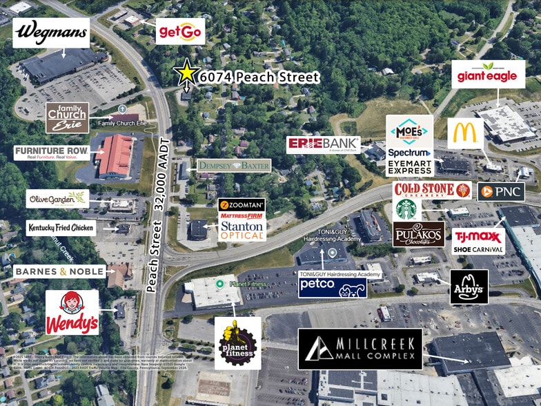 6074 Peach St, Erie, PA for lease - Aerial - Image 2 of 5