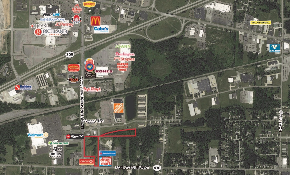 Lexington Springmill Rd, Ontario, OH for lease Aerial- Image 1 of 3