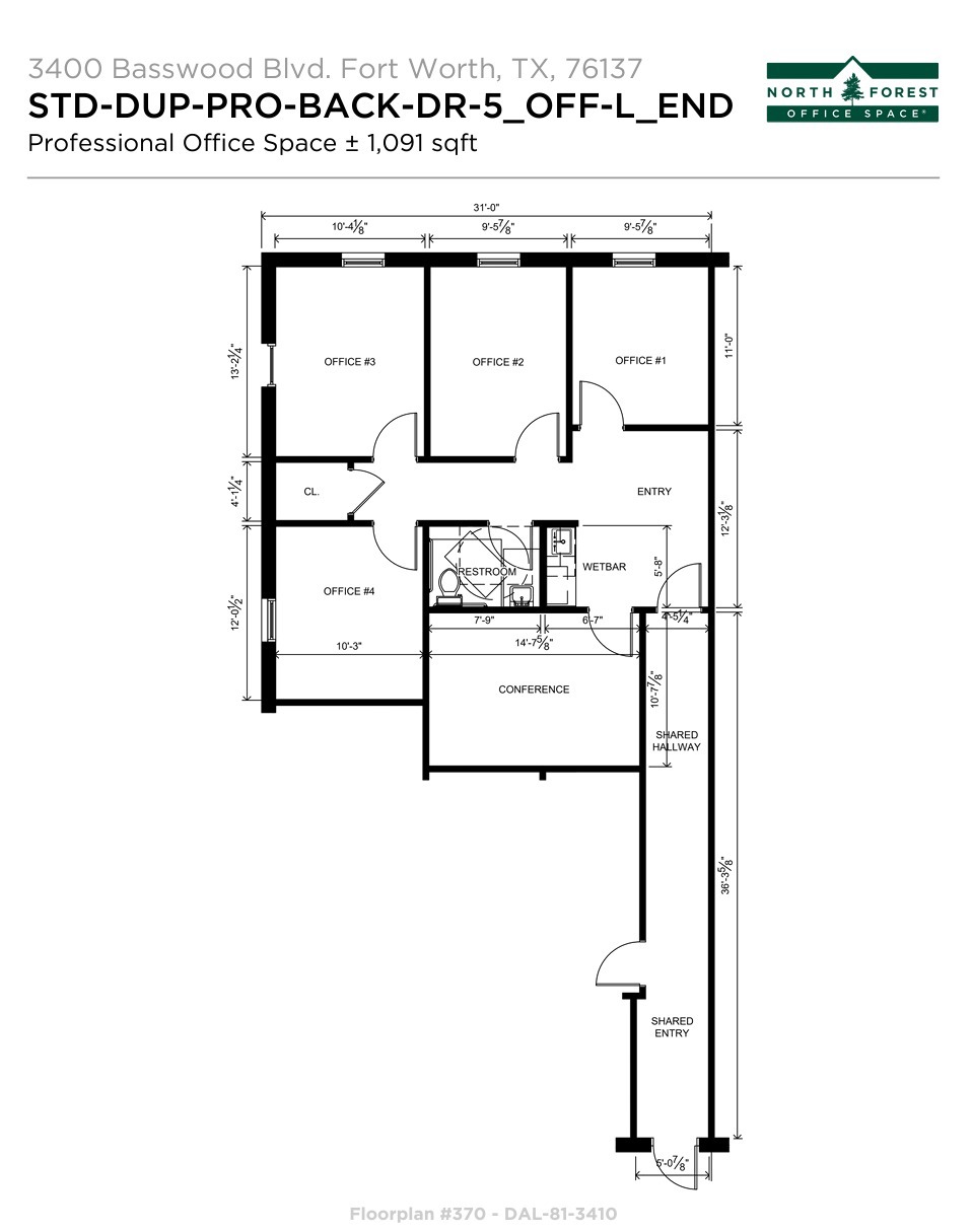 3400-3420 Basswood Blvd, Fort Worth, TX for lease Floor Plan- Image 1 of 1