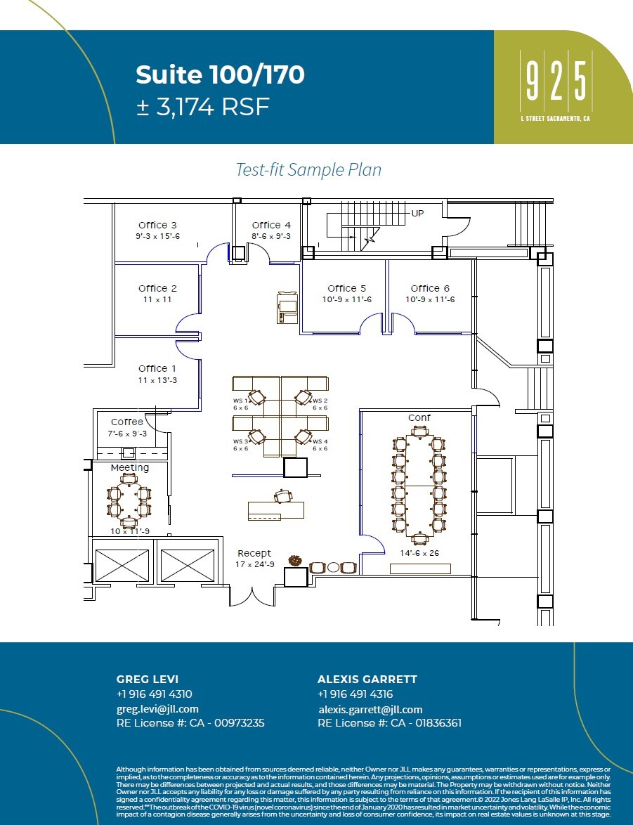 925 L St, Sacramento, CA for lease Floor Plan- Image 1 of 2