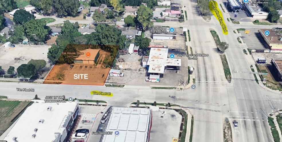 5627 Van Fleet St, Houston, TX for sale - Aerial - Image 2 of 4