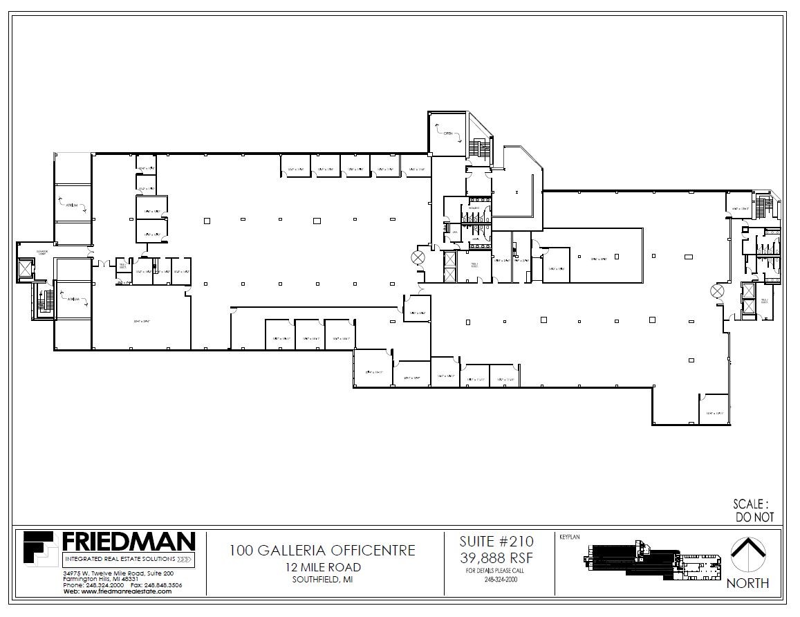 100 Galleria Officentre, Southfield, MI for sale Floor Plan- Image 1 of 2