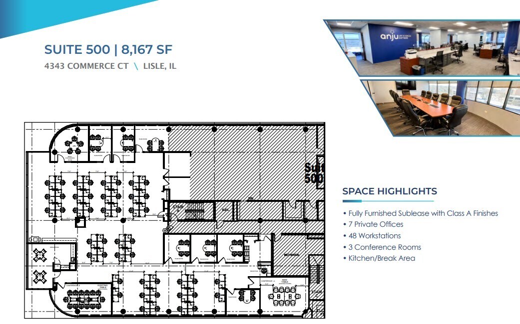 4343 Commerce Ct, Lisle, IL for lease Floor Plan- Image 1 of 8