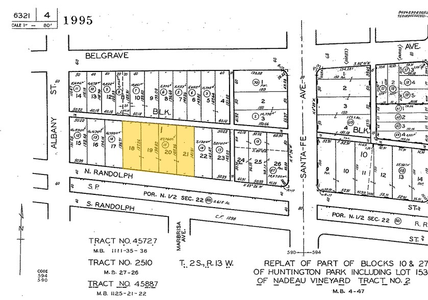 2231 Randolph St, Huntington Park, CA for lease - Plat Map - Image 3 of 9