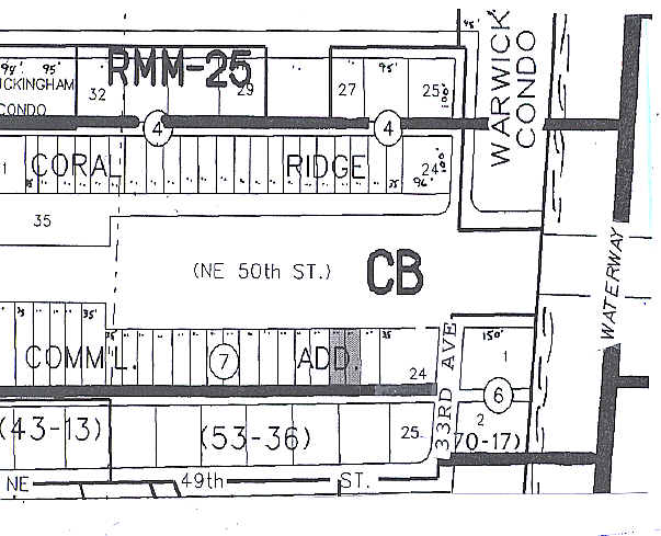 3083-3089 E Commercial Blvd, Fort Lauderdale, FL for lease - Plat Map - Image 2 of 3