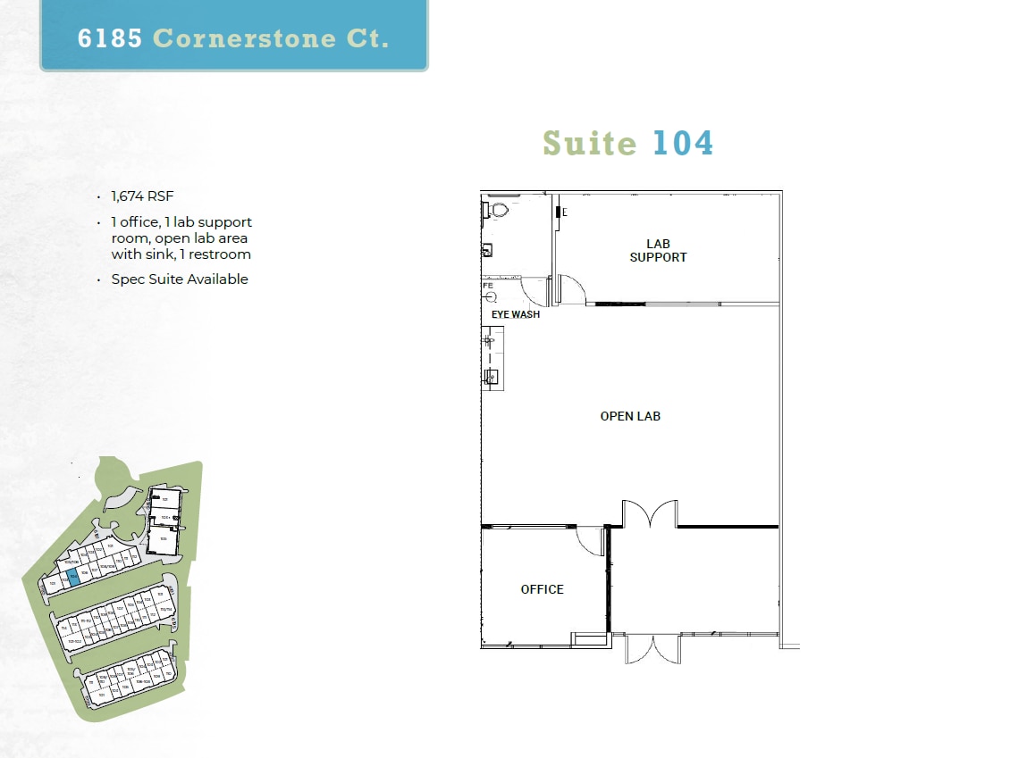 6185 Cornerstone Ct E, San Diego, CA for lease Floor Plan- Image 1 of 1