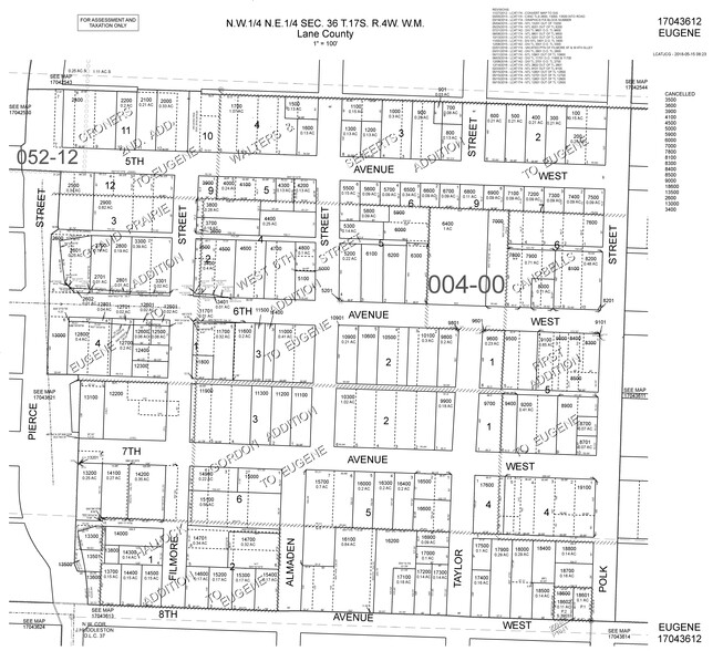 W 6th Ave, Eugene, OR for lease - Plat Map - Image 1 of 1