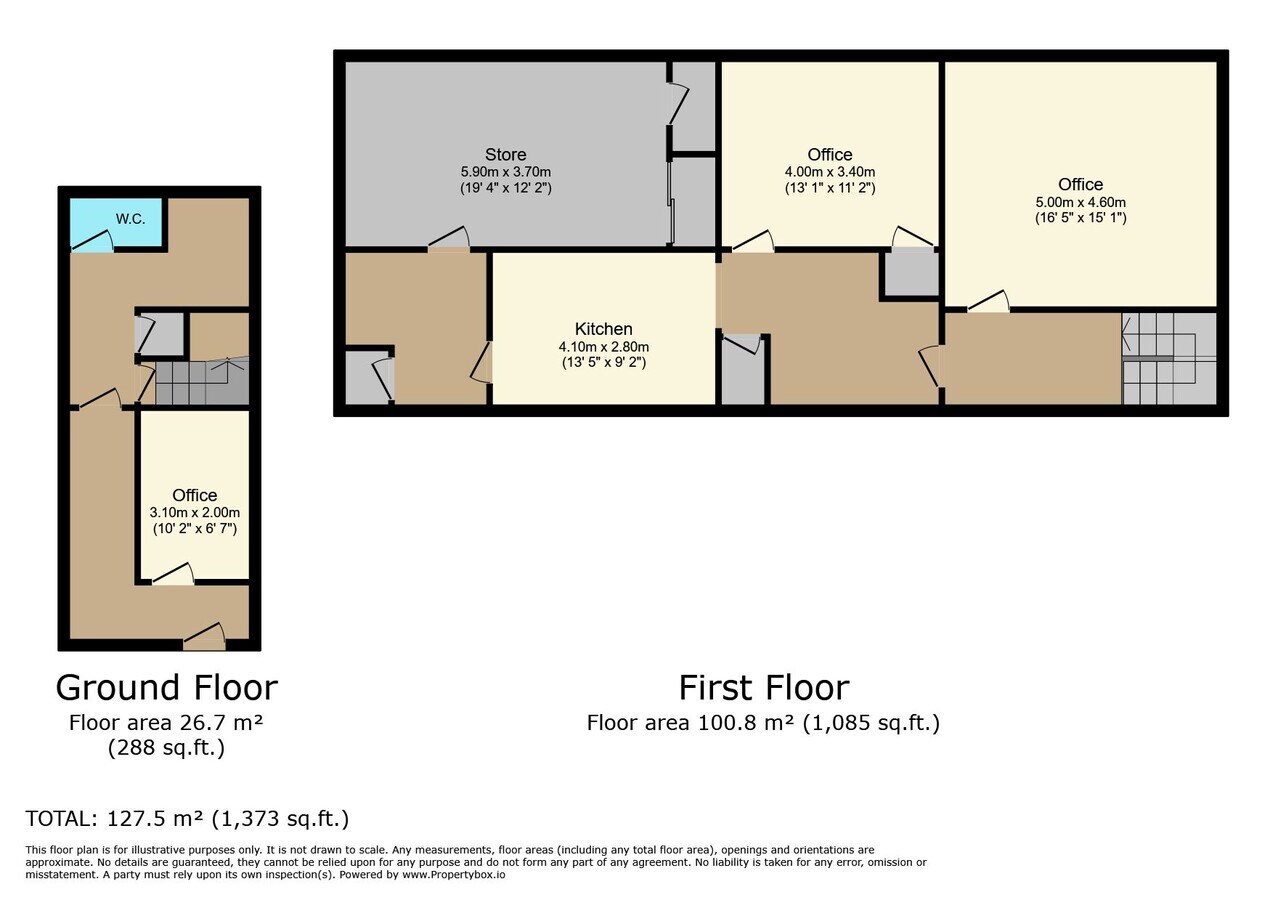 12 Headlam St, Newcastle Upon Tyne, TWR NE6 2LG - Unit 1 - - Floor Plan - Image 1 of 7