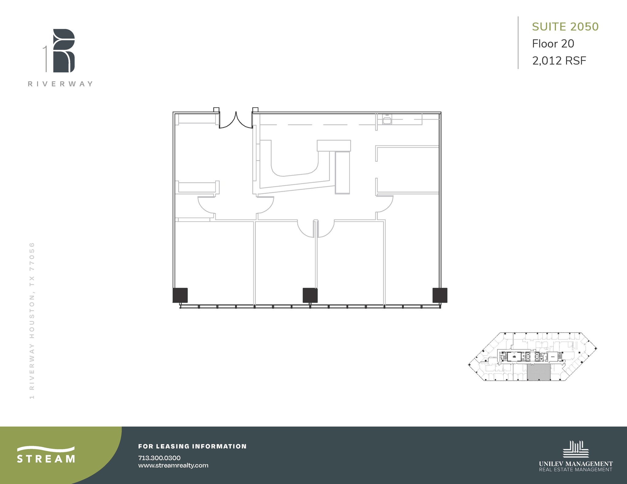 1 Riverway, Houston, TX for lease Floor Plan- Image 1 of 1