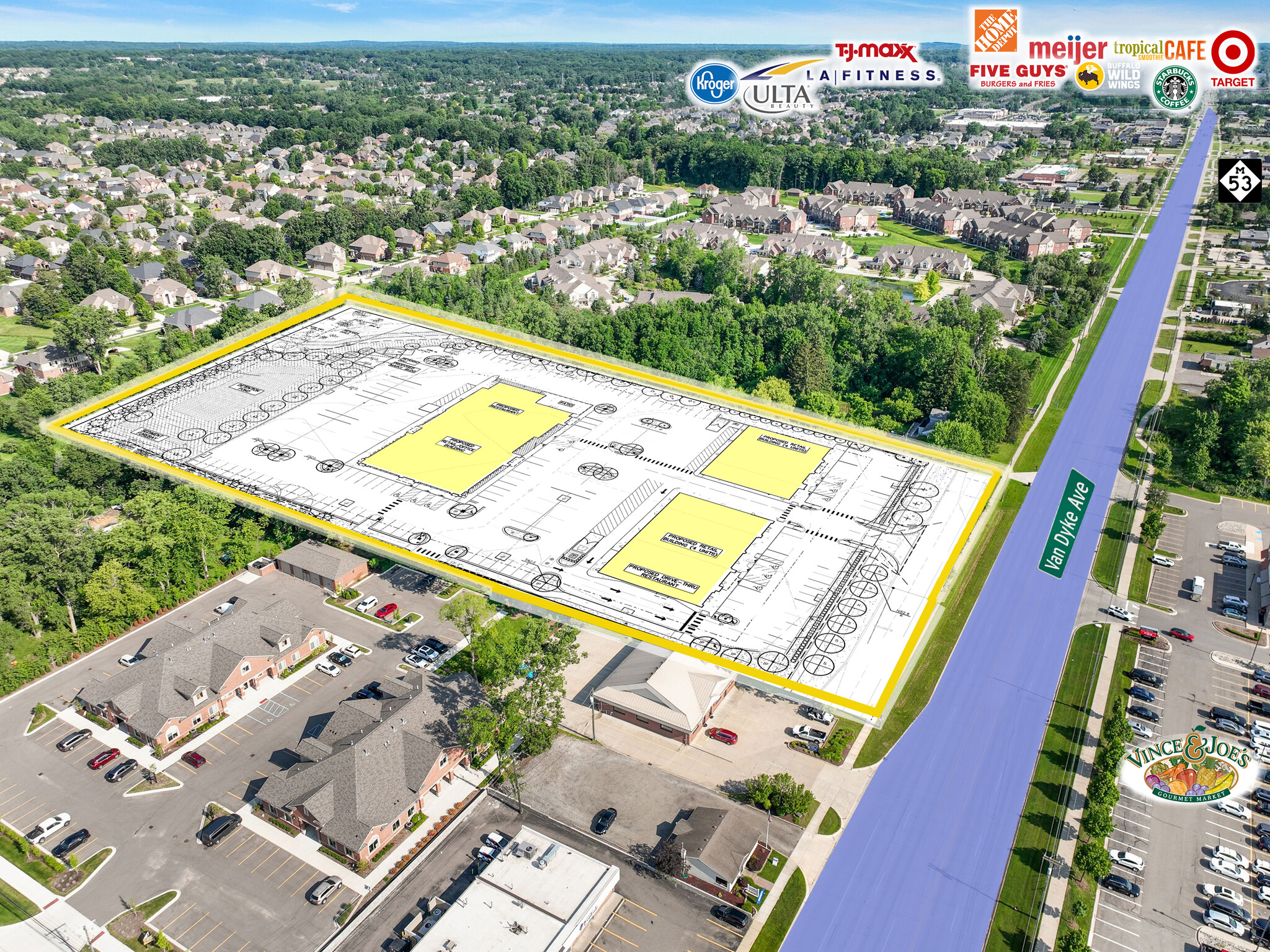 55133 Van Dyke Ave, Shelby Township, MI for lease Site Plan- Image 1 of 2