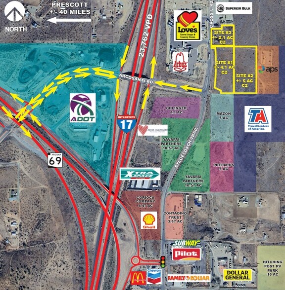 NWC Arcosanti & Stagecoach Tr, Mayer, AZ for sale - Aerial - Image 2 of 5