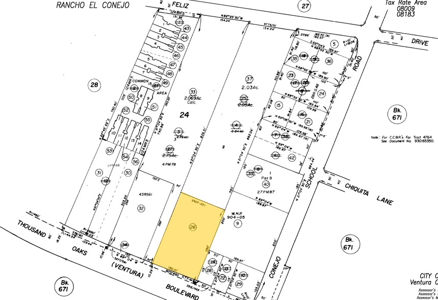 2219 Thousand Oaks Blvd, Thousand Oaks, CA for lease - Plat Map - Image 3 of 3