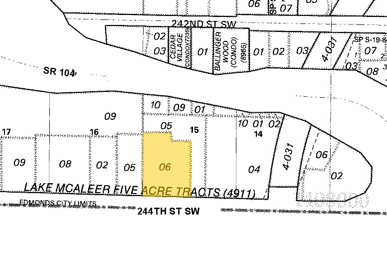 8129 Lake Ballinger Way, Edmonds, WA for sale - Plat Map - Image 1 of 1