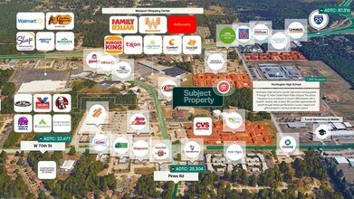 6825 Pines Rd, Shreveport, LA - AERIAL  map view