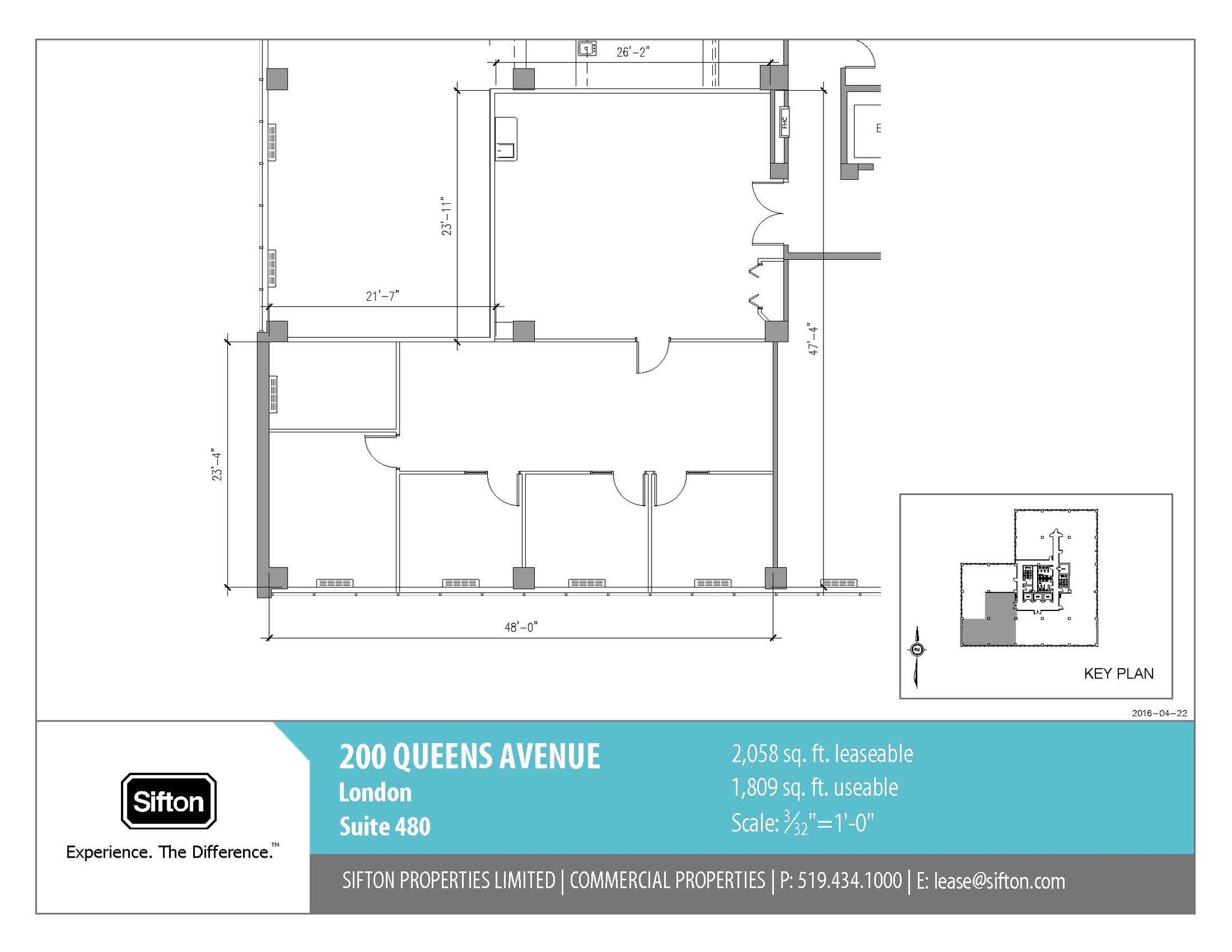 200 Queens Ave, London, ON for lease Floor Plan- Image 1 of 1