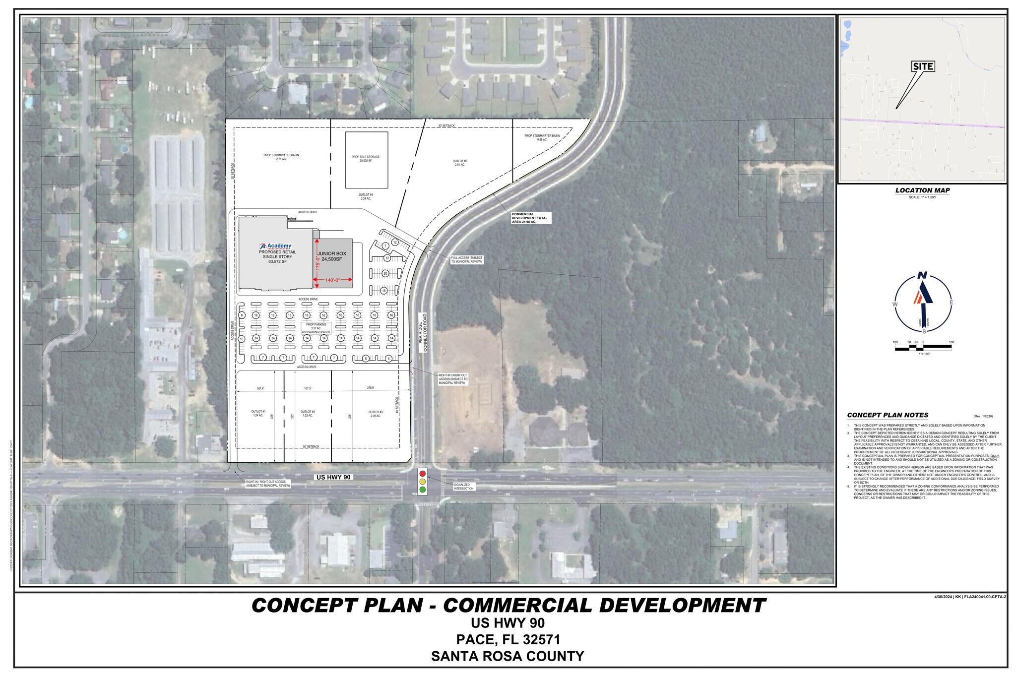 5240 Highway 90, Pace, FL for lease Site Plan- Image 1 of 2