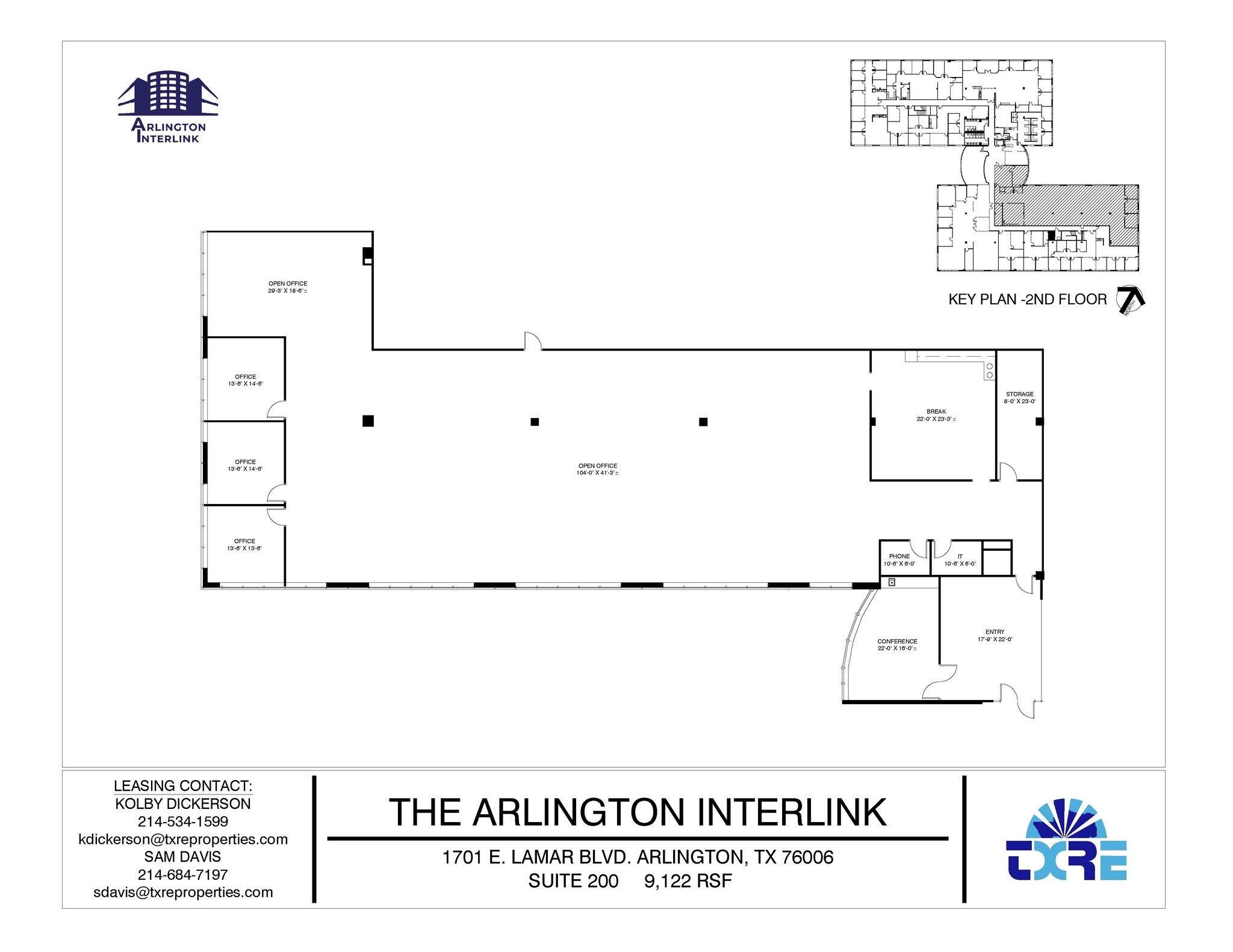 1701 E Lamar Blvd, Arlington, TX for lease Floor Plan- Image 1 of 2