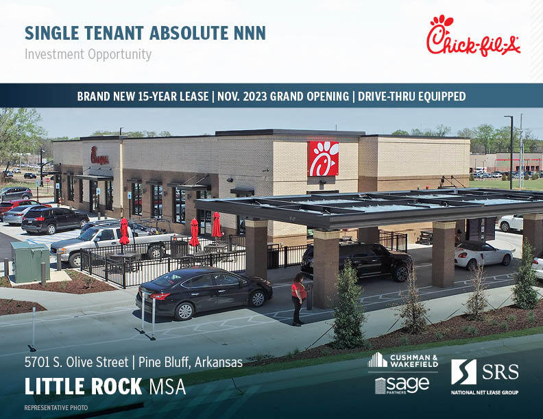5701 Olive, Pine Bluff, AR 71603 ChickfilA New 15yr Corp Abs NNN