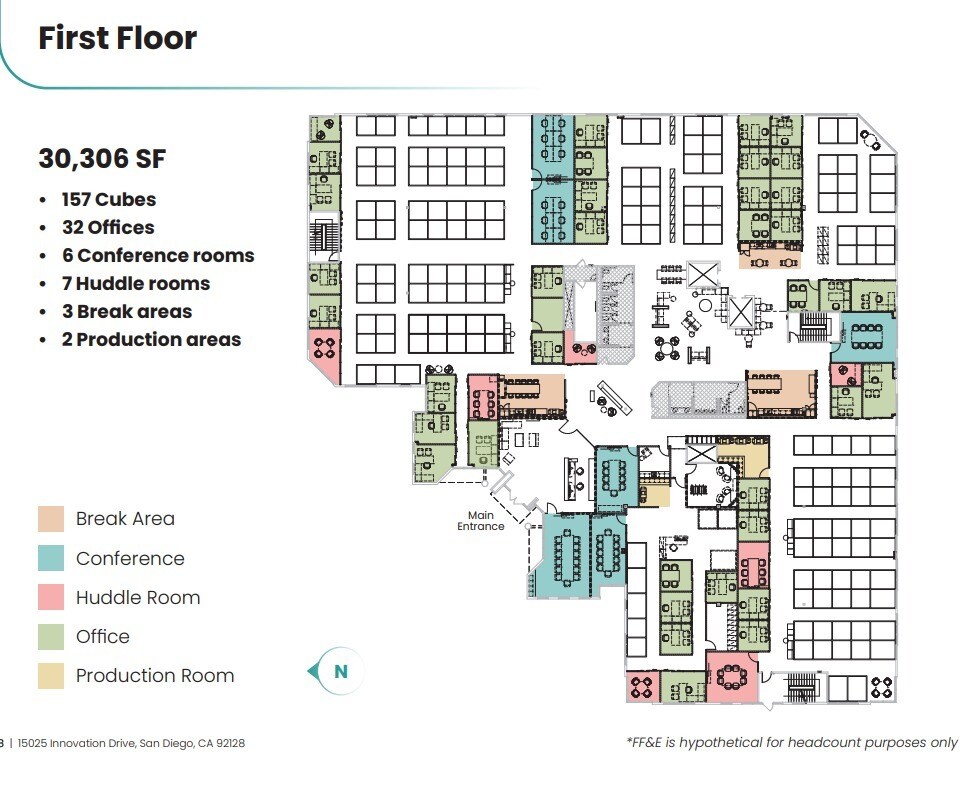 15025 Innovation Dr, San Diego, CA for lease Floor Plan- Image 1 of 6