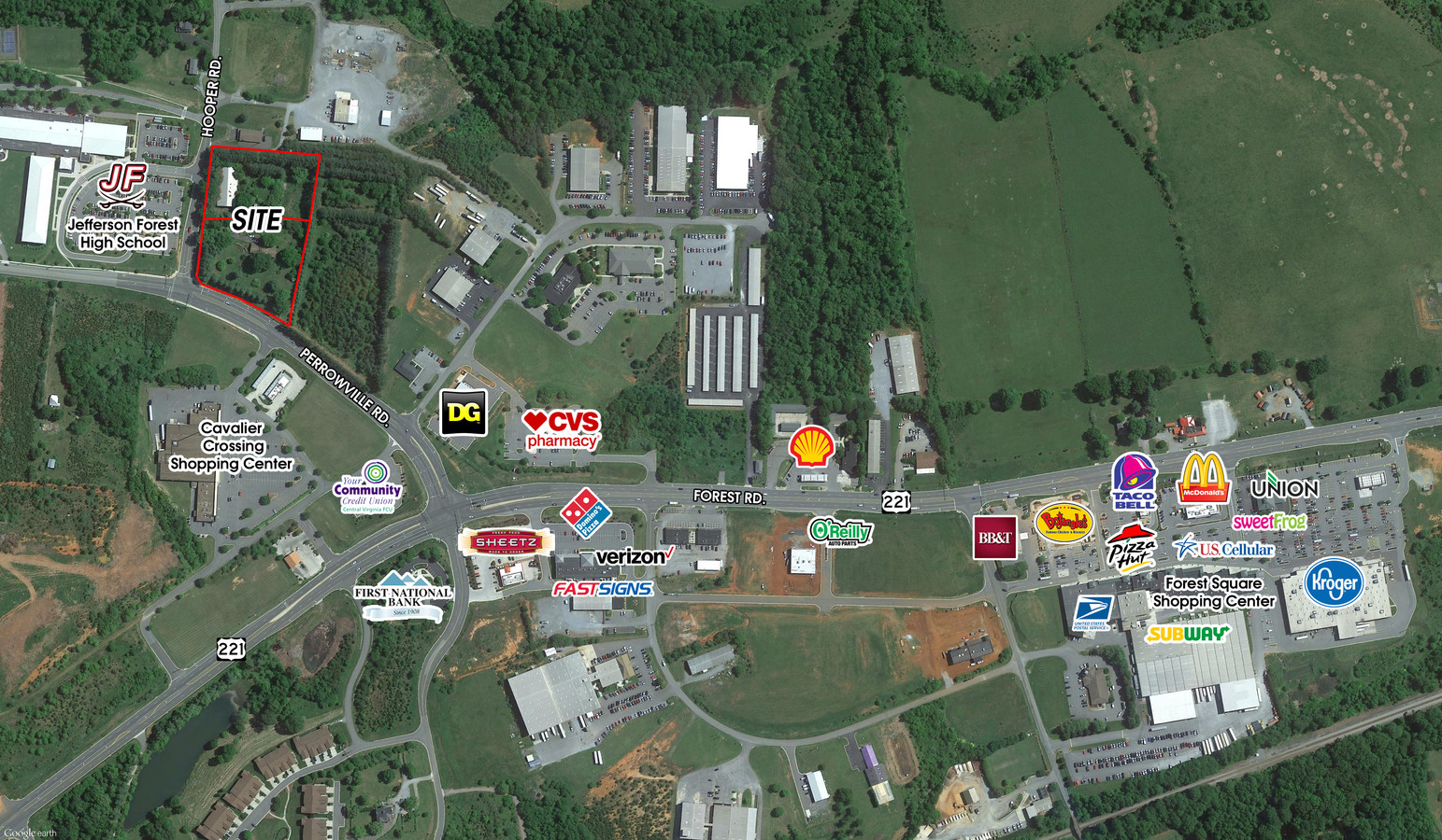 Intersection of Perrowville Rd & Hooper Rd, Forest, VA 24551