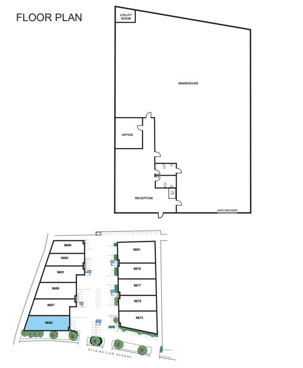9685-9695 Distribution Ave, San Diego, CA for lease Floor Plan- Image 1 of 1