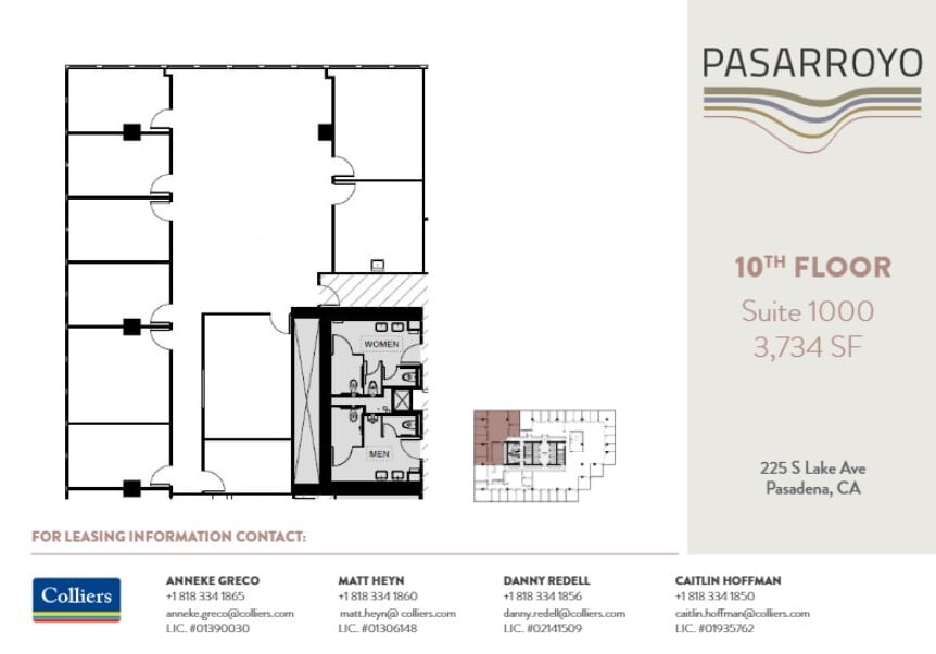 225 S Lake Ave, Pasadena, CA for lease Floor Plan- Image 1 of 1