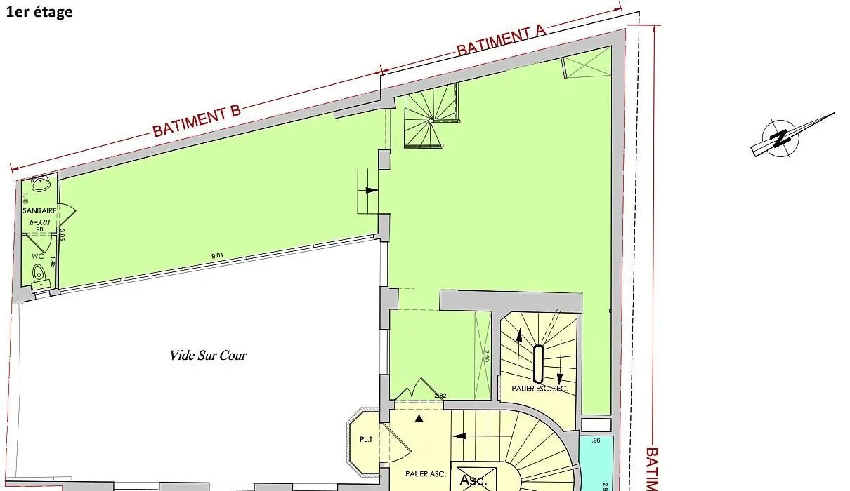 Office in Paris for lease Floor Plan- Image 1 of 3