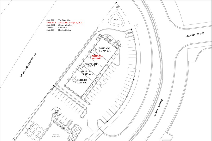 1629-1649 Blake Ave, Albert Lea, MN for lease - Site Plan - Image 2 of 10