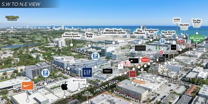 540 Lincoln Rd, Miami Beach, FL - aerial  map view