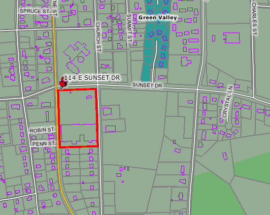 100-114 E Sunset Dr, Monroe, NC for sale - Plat Map - Image 1 of 1