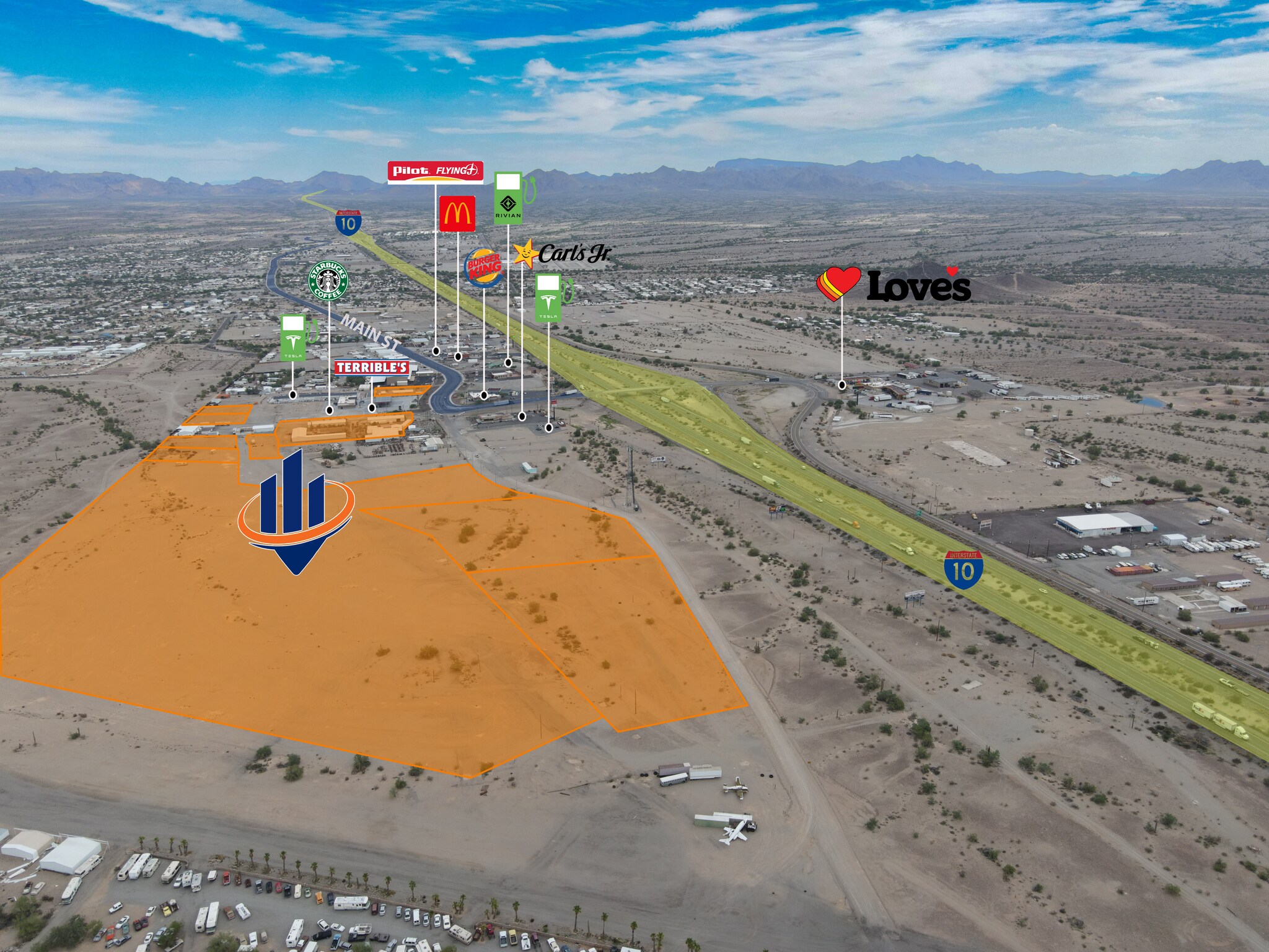 1390 W Main St, Quartzsite, AZ for sale Aerial- Image 1 of 1