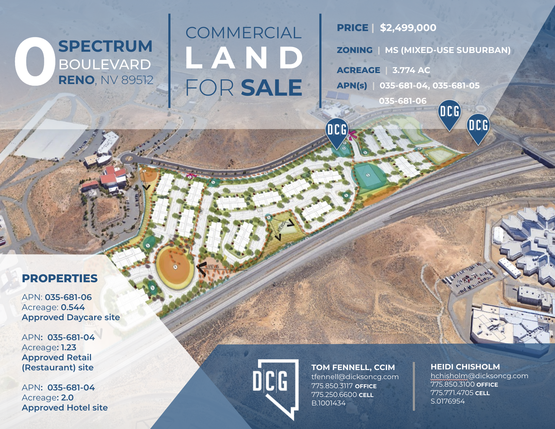 0 Spectrum, Reno, NV 89512 - Spectrum Blvd - 3 Land Parcels - 3.77