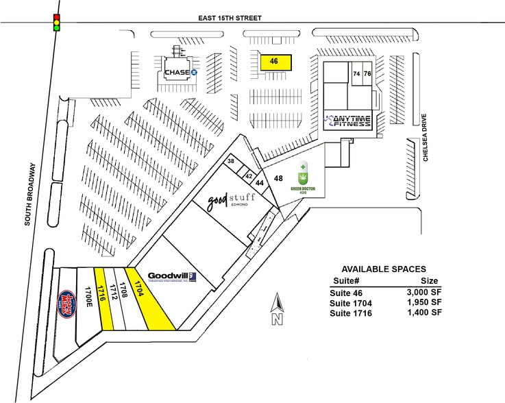 1700 S Broadway Ave, Edmond, OK for lease - Site Plan - Image 2 of 2