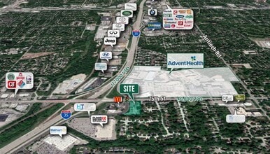 9361-9369 W 75th St, Overland Park, KS - AERIAL map view