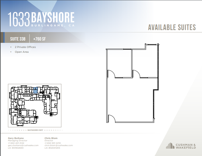 1633 Bayshore Hwy, Burlingame, CA for lease Floor Plan- Image 1 of 1