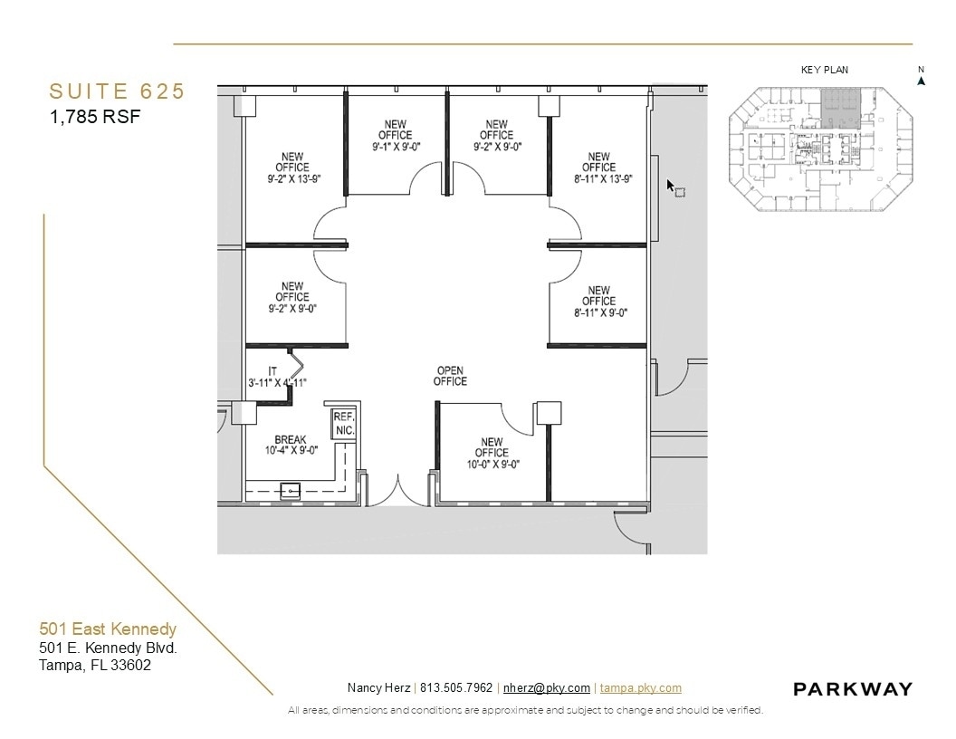 501 E Kennedy Blvd, Tampa, FL for lease Floor Plan- Image 1 of 3