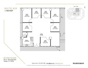 501 E Kennedy Blvd, Tampa, FL for lease Floor Plan- Image 1 of 3
