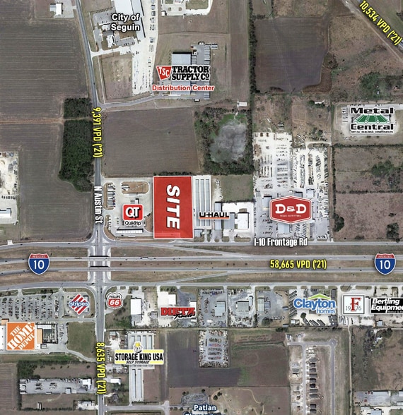 Interstate Hwy 10 & Business 123 Corner, Seguin, TX for sale - Aerial - Image 1 of 1