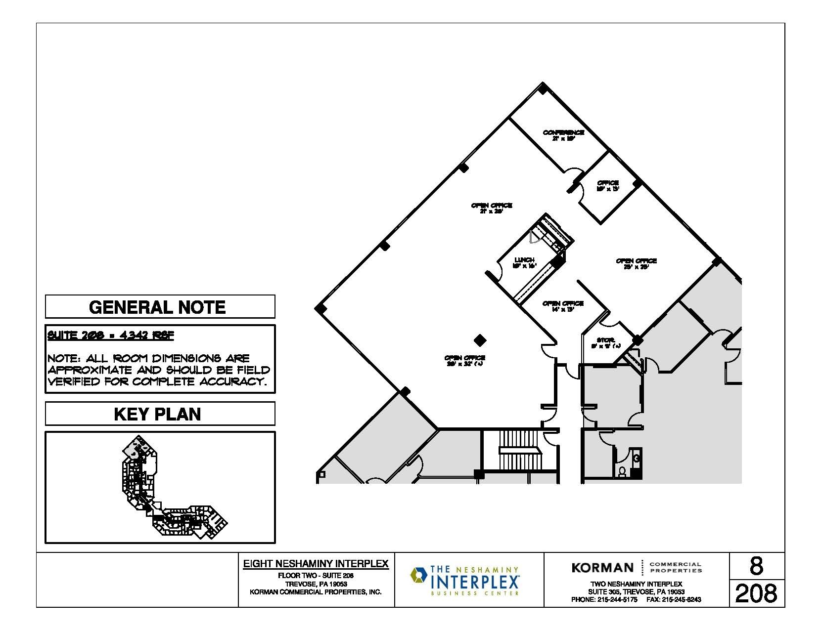 8 Neshaminy Interplex, Trevose, PA for lease Floor Plan- Image 1 of 2