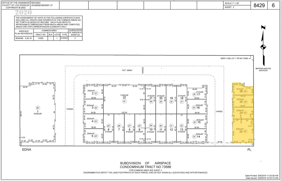 845 E Edna Pl, Covina, CA for sale - Plat Map - Image 2 of 4