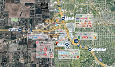 1208 S Expressway 83, Harlingen, TX - Aerial  map view