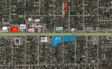 2715 E University Ave, Des Moines, IA - AERIAL  map view