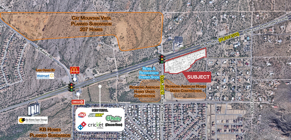 SE Ajo & Camino De Oeste, Tucson, AZ for sale - Aerial - Image 1 of 5